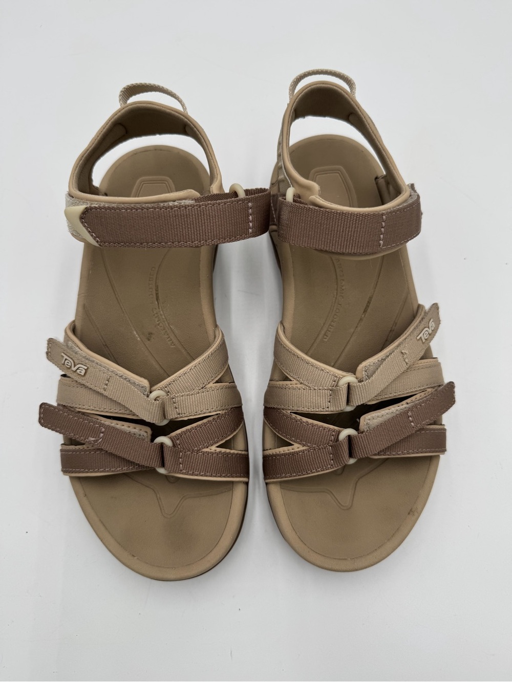Teva Women’s Size 8 Sport Sandals 4266 Tan Brown Strappy Walking Hiking Shoes